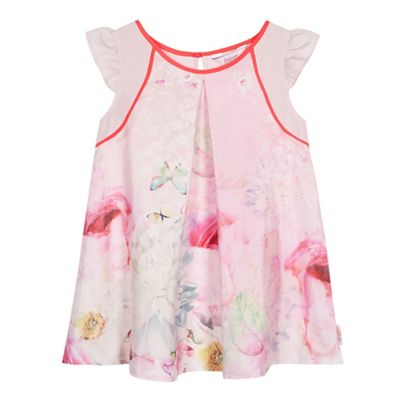 Baker by Ted Baker Girls' pink floral print top